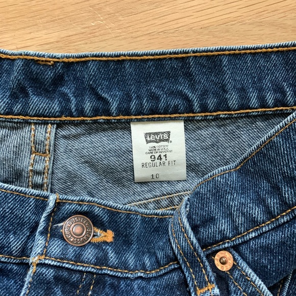 VINTAGE LEVI’S 941 Orange tab Denim Shorts - Picture 5 of 10